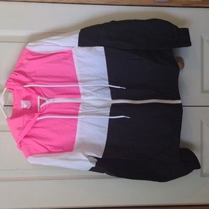 Tricolor rain jacket